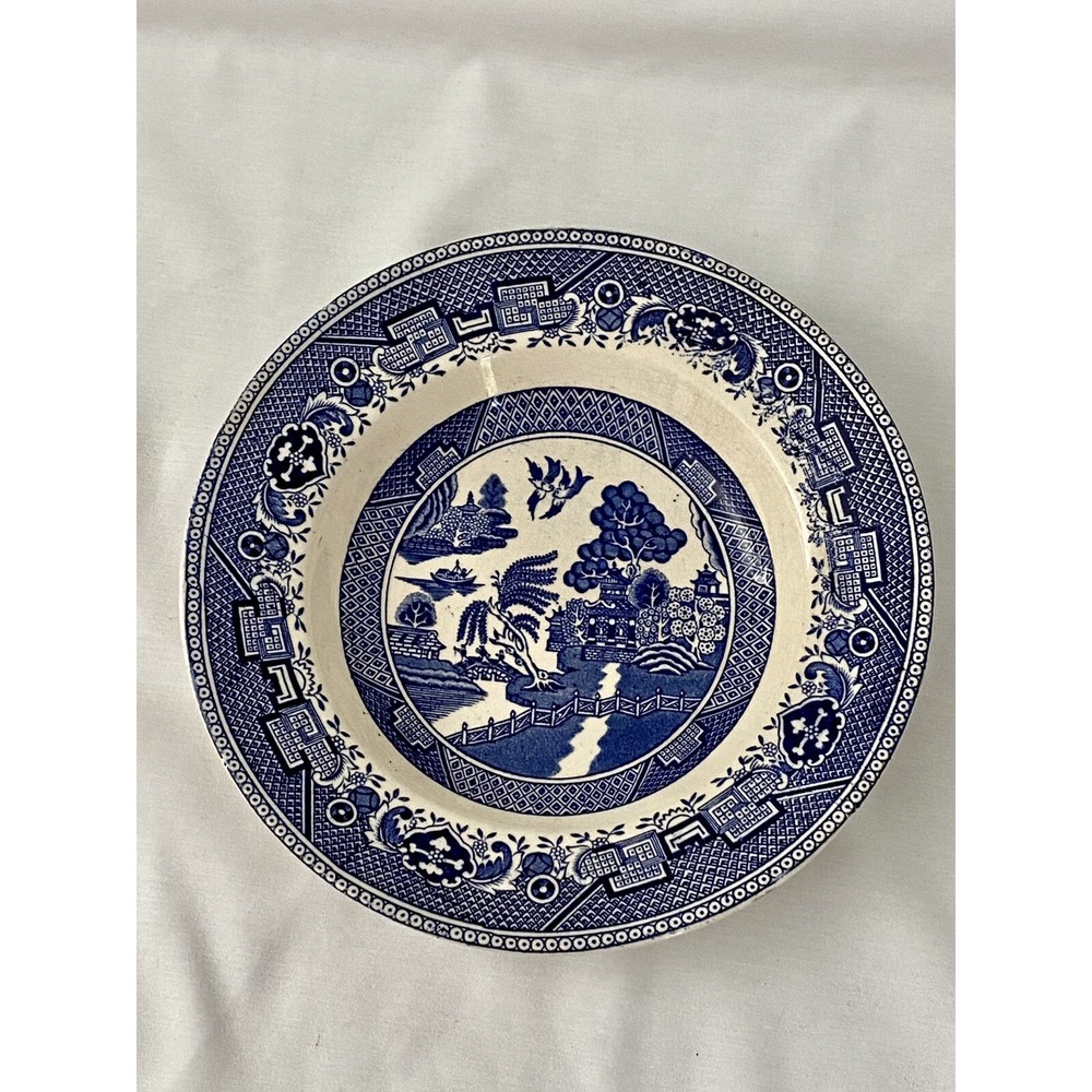 Blue Willow 9"  Bowl Crown Clarence Staffordshire, England